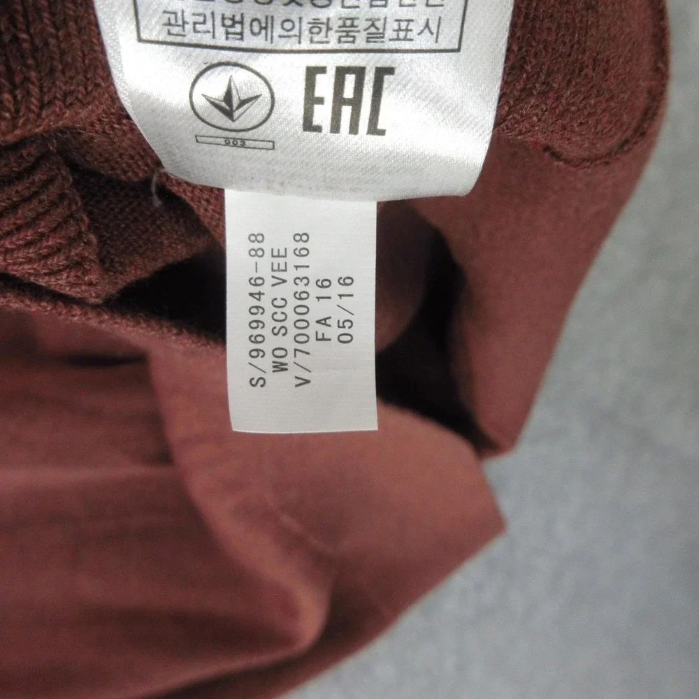 Banana Republic Sweater Mens Large Brown V Neck Silk Cashmere Knit New